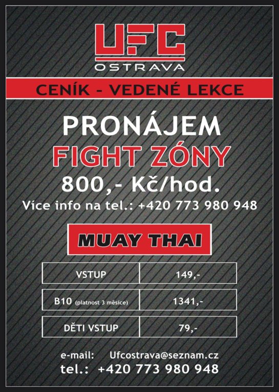 UFC Ostrava - ceník lekcí